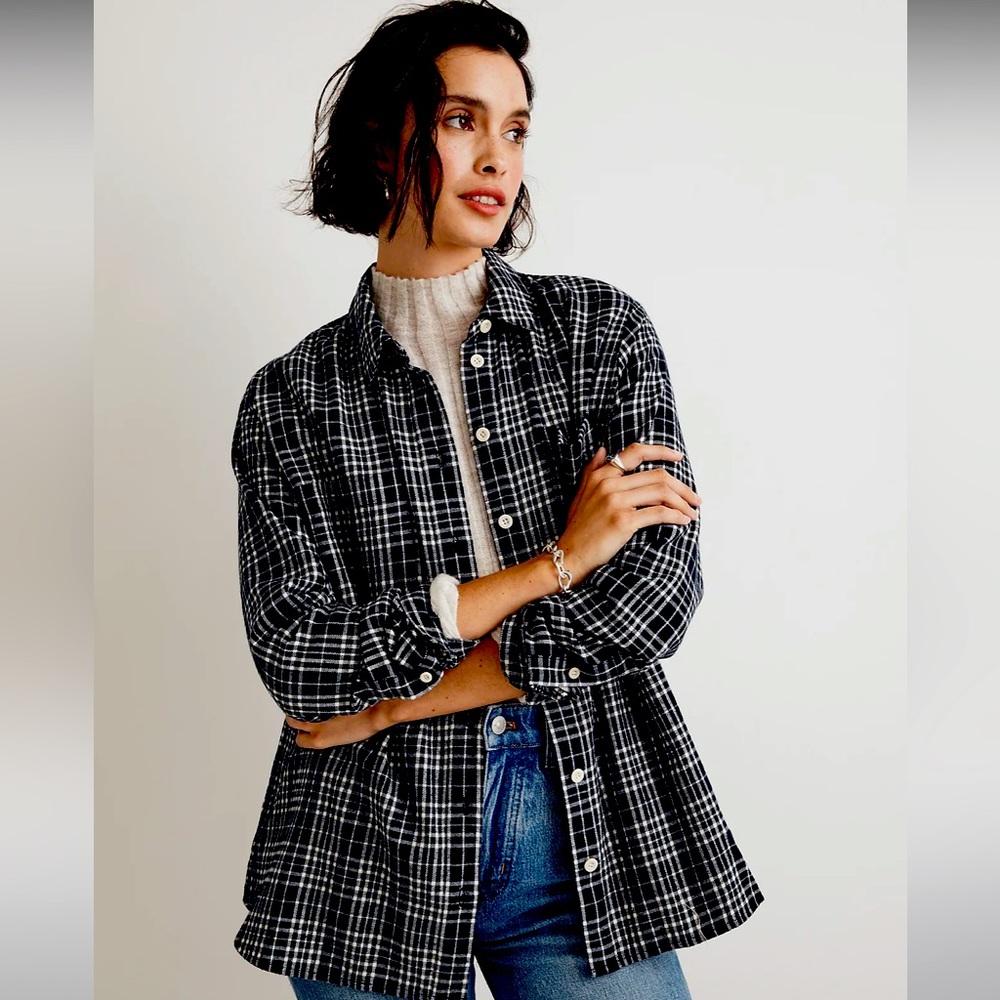 Madewell Flannel Sunday Shirt in Plaid Size S NWT